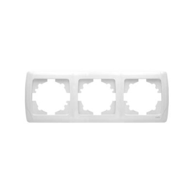 рамка 3-а горизонтальна біла Viko Carmen