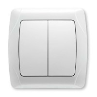 Вимикач подвійний Viko Carmen Білий