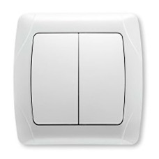 Вимикач подвійний Viko Carmen Білий
