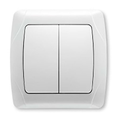 Вимикач подвійний Viko Carmen Білий