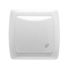 розетка одинарна із заземленням та кришкою VI-KO CARMEN біла