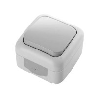 Вимикач одинарний зовнішній Viko Palmiye Сірий