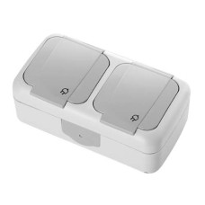 Розетка 2-на із з/к VI-KO Palmiye Сіра