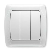 Вимикач потрійний Viko Carmen Білий