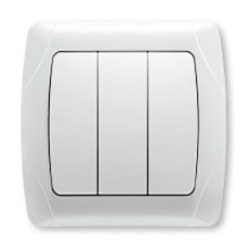 Вимикач потрійний Viko Carmen Білий