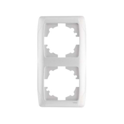 рамка 2-а вертикальна біла Viko Carmen