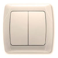 Вимикач подвійний Viko Carmen Крем