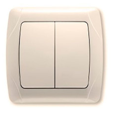 Вимикач подвійний Viko Carmen Крем