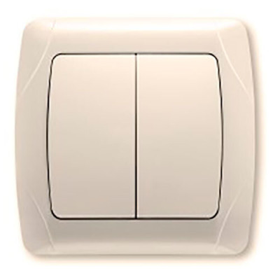 Вимикач подвійний Viko Carmen Крем