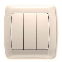 Вимикач потрійний Viko Carmen Крем