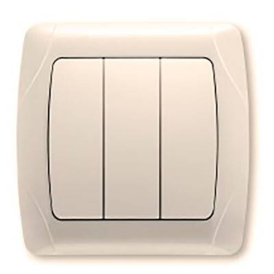 Вимикач потрійний Viko Carmen Крем
