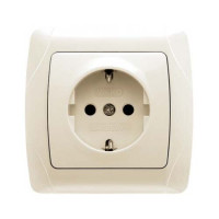 розетка одинарна із заземленням VI-KO CARMEN крем