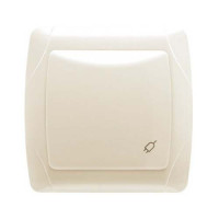 розетка одинарна із заземленням та кришкою VI-KO CARMEN крем