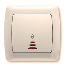 Вимикач одинарний прохідний Viko Carmen Крем