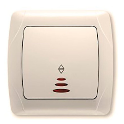 Вимикач одинарний прохідний Viko Carmen Крем