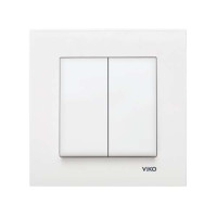 Вимикач подвійний Viko Karre Білий
