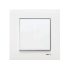 Вимикач подвійний Viko Karre Білий
