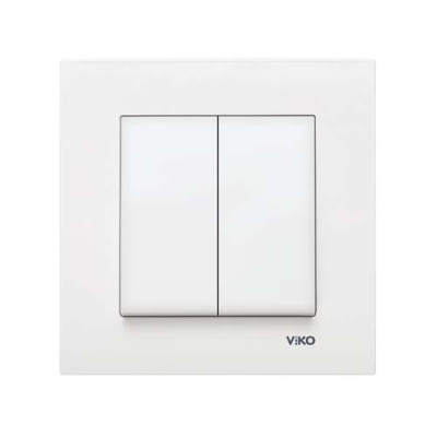 Вимикач подвійний Viko Karre Білий