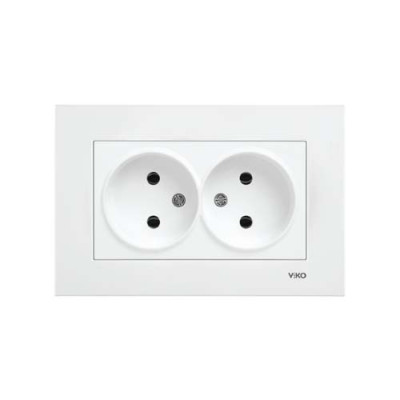 розетка подвійна Viko Karre Біла