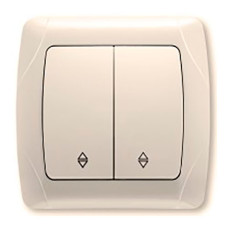 Вимикач подвійний прохідний Viko Carmen Крем