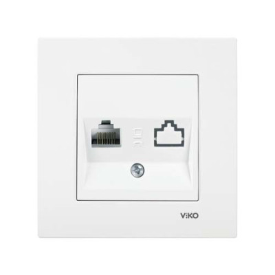 розетка компютерна Viko Karre Біла