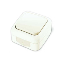 Вимикач одинарний зовнішній Viko Palmiye Білий