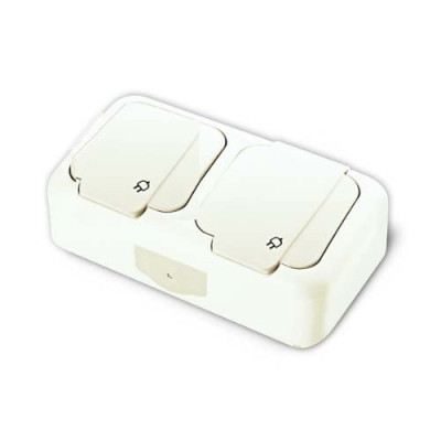 Розетка 2-на із з/к VI-KO Palmiye Біла