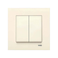 Вимикач подвійний Viko Karre Крем