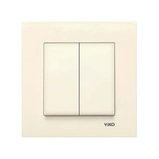 Вимикач подвійний Viko Karre Крем