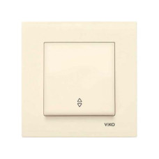 Вимикач одинарний прохідний Viko Karre Крем