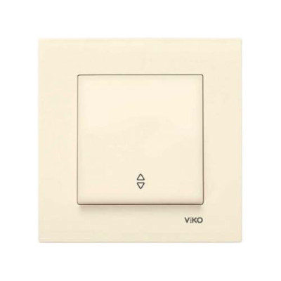 Вимикач одинарний прохідний Viko Karre Крем