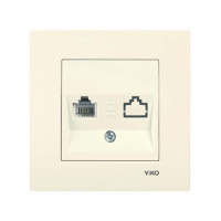 розетка компютерна Viko Karre Крем