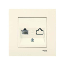 розетка компютерна Viko Karre Крем