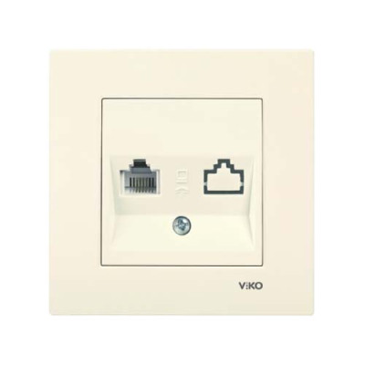 розетка компютерна Viko Karre Крем