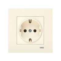 розетка одинарна із заземленням Viko Karre Крем