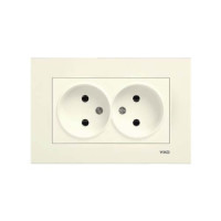 розетка подвійна Viko Karre Крем