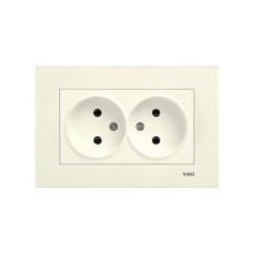 розетка подвійна Viko Karre Крем