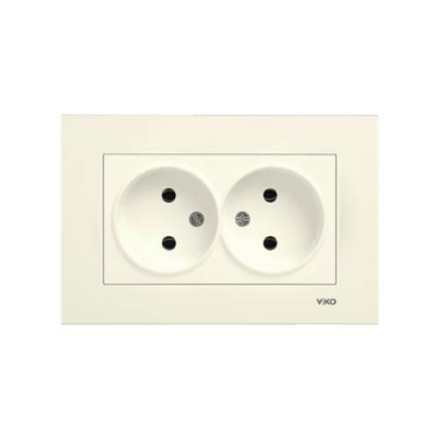 розетка подвійна Viko Karre Крем