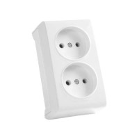 розетка подвійна зовнішня Viko Vera Біла