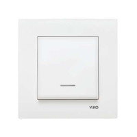Вимикач одинарний з підсвіткою Viko Karre Білий