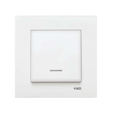 Вимикач одинарний з підсвіткою Viko Karre Білий