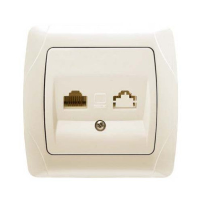 розетка комп'ютерна VI-KO CARMEN крем