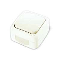 Вимикач одинарний зовнішній прохідний Viko Palmiye Білий