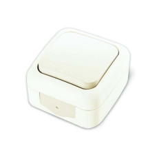 Вимикач одинарний зовнішній прохідний Viko Palmiye Білий