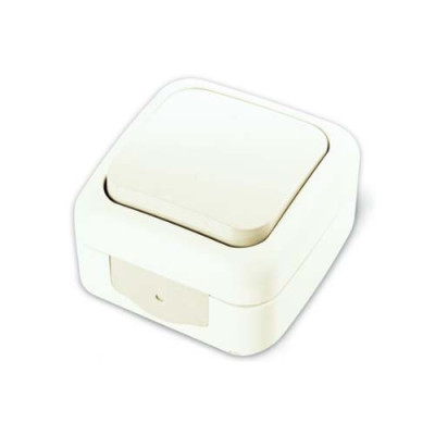 Вимикач одинарний зовнішній прохідний Viko Palmiye Білий