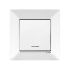 Вимикач одинарний з підсвіткою Viko Meridian Білий