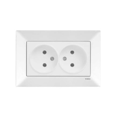 Розетка подвійна Viko Meridian Біла
