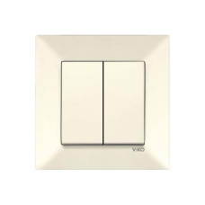 Вимикач подвійний Viko Meridian Крем