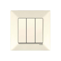 Вимикач потрійний Viko Meridian Крем