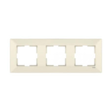 Рамка 3-на горизонтальна Meridian крем